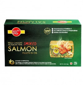 Golden Prize Wild Caught Alaskan Pink Smoked Salmon Fillets In Oil  Box  115 grams